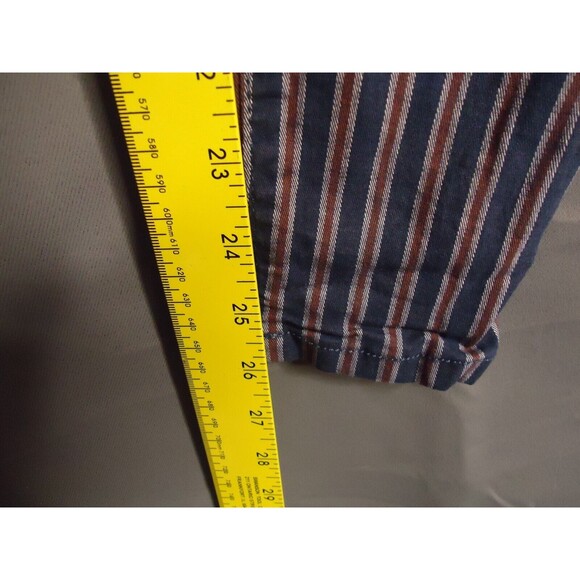 We The Free People Size 26 Red White Blue Striped USA Skinny Stretch Pants - Picture 8 of 9